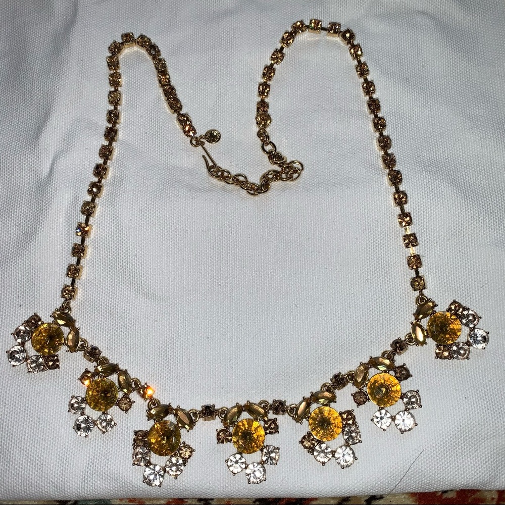 J. Crew Flower Crown Crystal Necklace